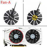 For ASUS Dual Series GTX 1070 1060 RX 480 470 570 PLD09210S12HH 87mm Graphic Card Fan