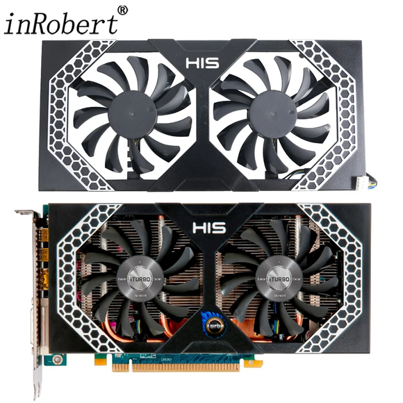 Video Card Fan For HIS 7850 R9 270 R7 260X iPower IceQ X2 GA81B2U 4Pin Graphics Card Replacement Cooling Fan