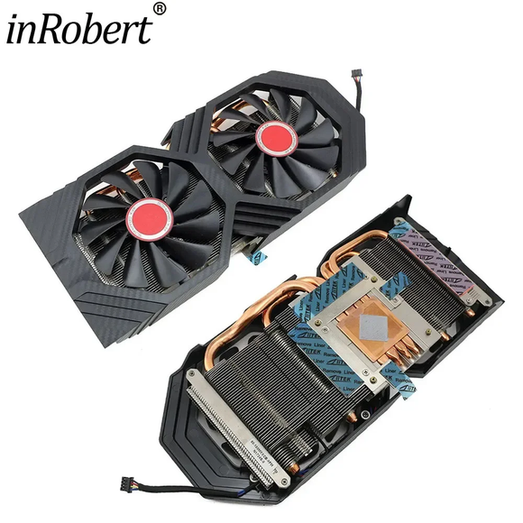 For XFX Radeon RX 580 590 Video Card Heatsink New Original RX580 RX590 Graphics Card Replacement Heat Sink