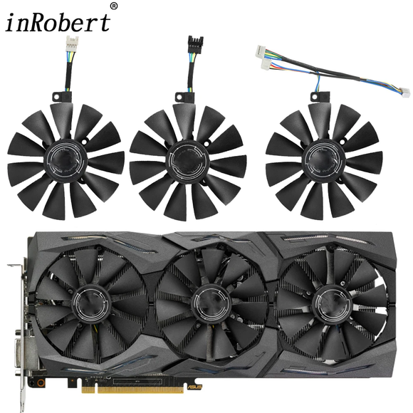 inRobert PLD09210S12HH Video Card Cooling Fan for ASUS Strix R9 390X 390 RX480 RX580 GTX 980Ti 1060 1070 1080 Graphic Card