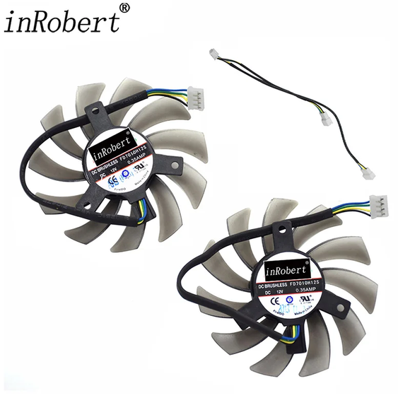 New Firstd FD7010H12S 75MM Cooler Fan For ASUS MSI Radeon Sapphire 6930 7850 GTX 550 750 770 Ti HD 7870 Video Card Cooling
