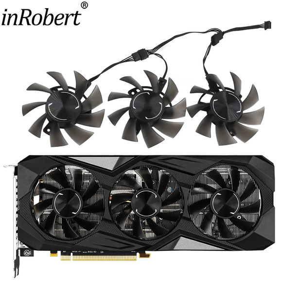For Asrock AMD Radeon RX 5600 XT Challenger PRO T128015SH 4pin Video Card Replacement Fan