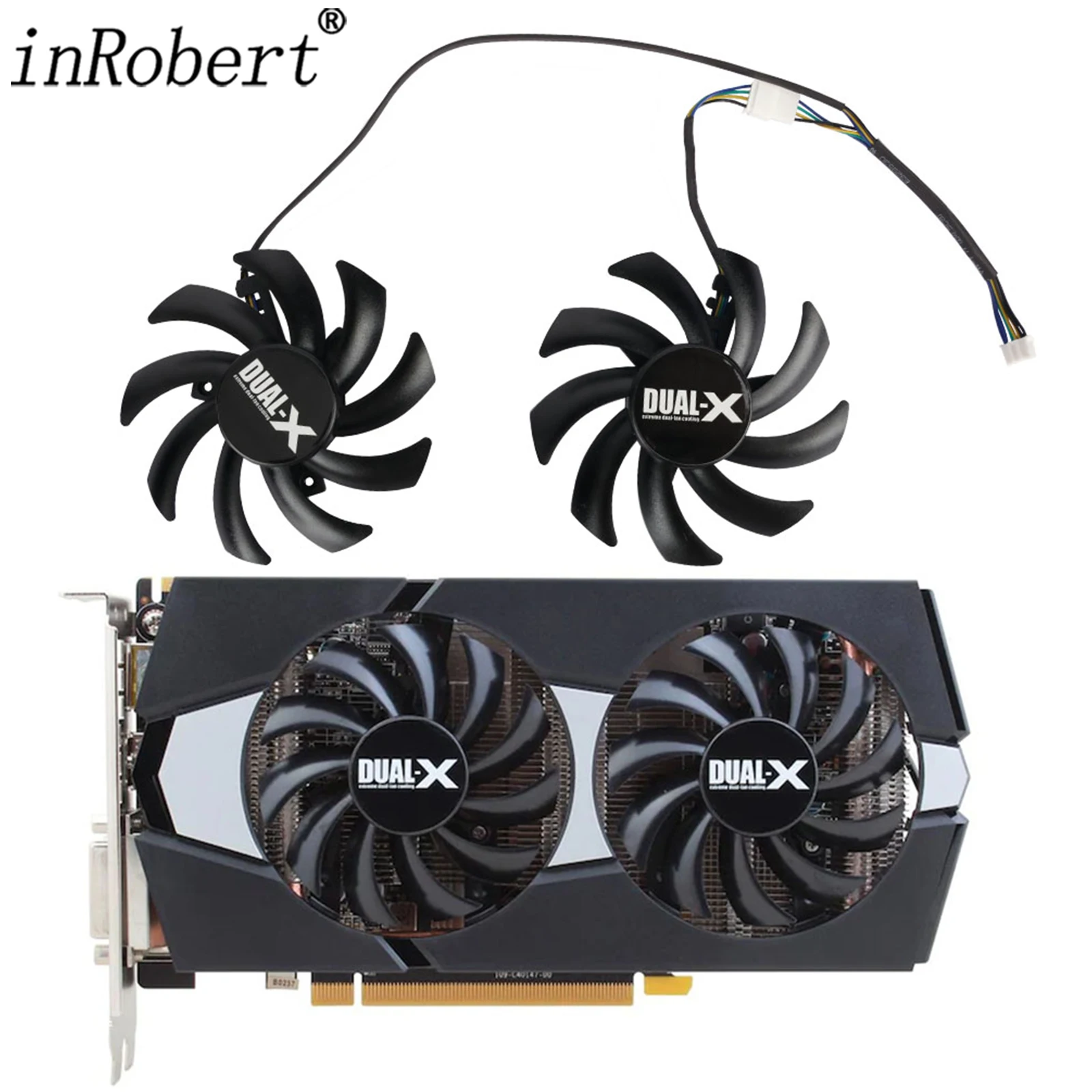 【中古】 Hugs for Mom inRobert FD7010H12S 85mm Dual-X Fan for Sapphire HD7950 R9