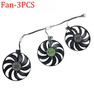 inRobert T129215SU 4 pin + 6pin +7 pin GPU Cooler Video Card Replacement Fan for ASUS RTX 2060 2070 2080 5700 Gaming Graphics Card Fan