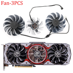 New Original 90MM 75MM PVA080E12R Video Card Fan GTX1660Ti For Colorful iGame GeForce GTX 1660 Ti Advanced OC 6G-V GPU Fan