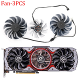 New Original 90MM 75MM PVA080E12R Video Card Fan GTX1660Ti For Colorful iGame GeForce GTX 1660 Ti Advanced OC 6G-V GPU Fan
