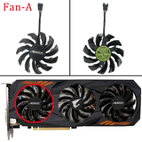New 78MM T128010SU Cooler Fan Replacement For Gigabyte AORUS GeForce GTX 1060 1070 Ti Graphics Video Card Cooling PLD08010S12HH