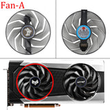 For SAPPHIRE PULSE AMD Radeon RX 6650 XT 95MM FD10015M12D 6Pin Video Card Replacement Fan