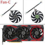 inRobert T129215SU 4 pin + 6pin +7 pin GPU Cooler Video Card Replacement Fan for ASUS RTX 2060 2070 2080 5700 Gaming Graphics Card Fan