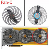 For Sapphire Toxic Radeon AMD RX 6900 XT 16GB GDDR6 95MM FDC10U12D9-C 6Pin Replacement Fan