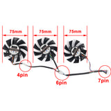 75MM PLA08015S12HH Video Card Fan Cooler For ASUS Radeon RX 5700 5700XT GTX 1660 1660Ti TUF X3 OC Graphics Card Cooling Fan