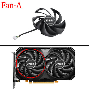 For MSI RTX 4060 Ti VENTUS 2X Balck 95MM PLD10010S12HH Video Card Replacement Fan
