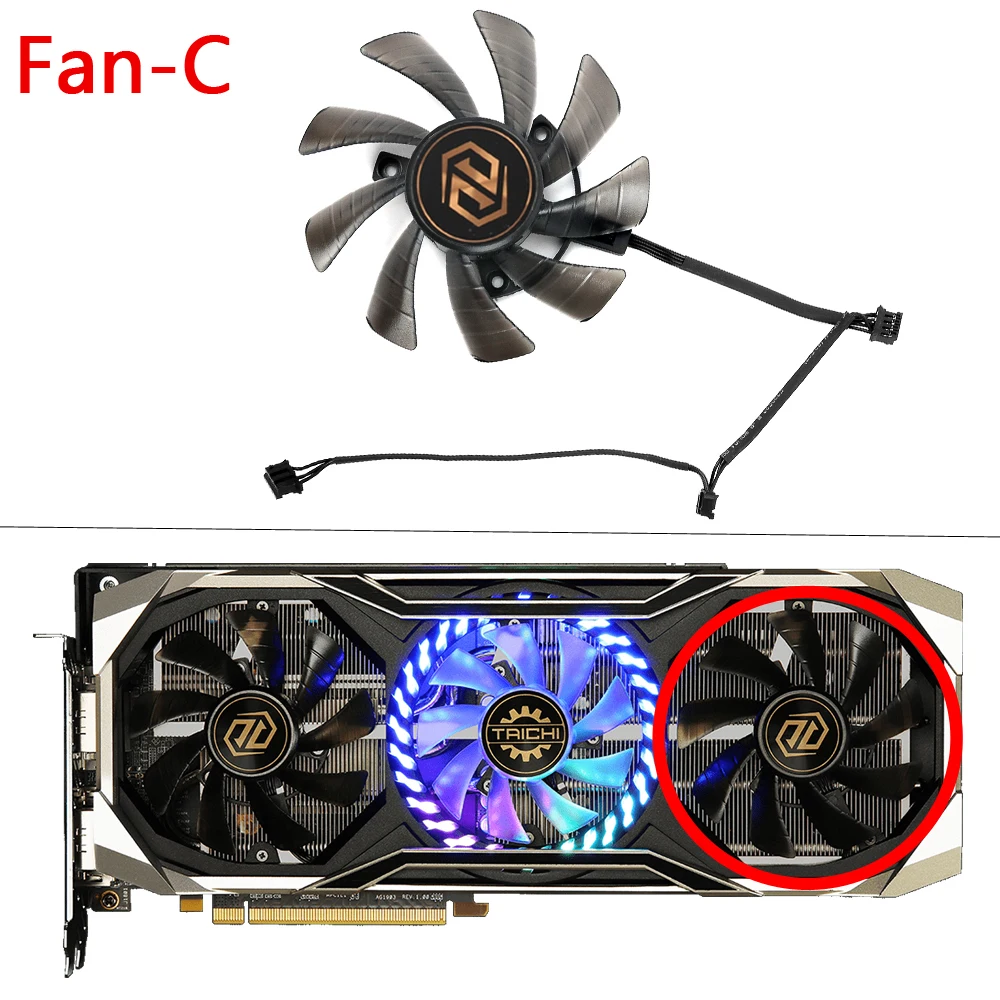 For ASROCK AMD Radeon RX 5700 XT Taichi X 8G OC+ 85MM T129215BU 