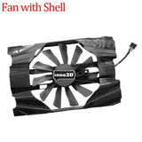 For INNO3D GTX 1060 1060S 1060Ti 2060 2060S Compact 95MM CF-121015S 4Pin Graphics Card Replacement Fan with Shell