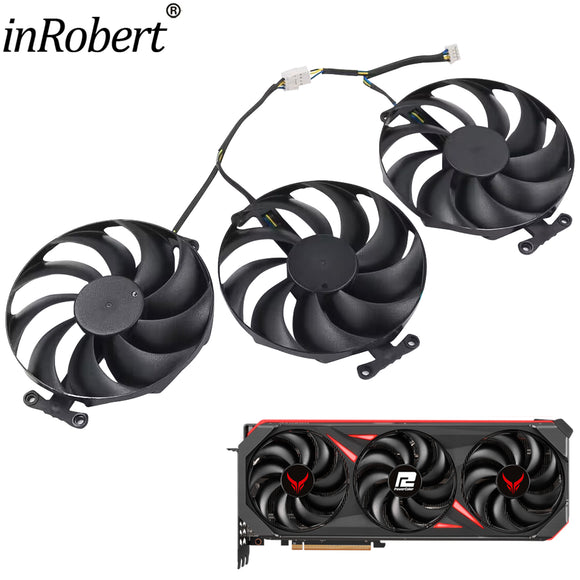 For Powercolor RX 7900 GRE 7900XT 7900XTX Red Devil T129215BU Graphics Card Replacement Fan