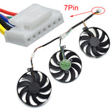 inRobert T129215SU 4 pin + 6pin +7 pin GPU Cooler Video Card Replacement for ASUS RTX 2060 2070 2080 5700 Gaming Graphics Card