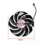 90mm PLD09210B12HH Cooler Fan Replacement For MSI RTX 3070 3070Ti 3080 3080Ti 3090 Gaming X TRIO 12G RX 6800 GPU