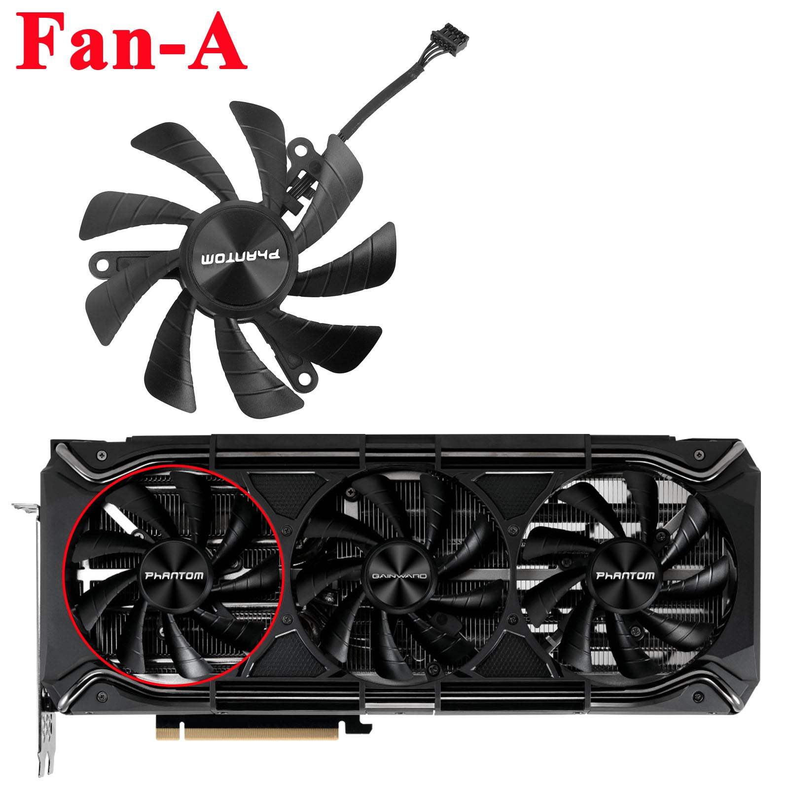 Graphics Card Fan For Gainward RTX 3070 3080 3090 Ti Phantom Video