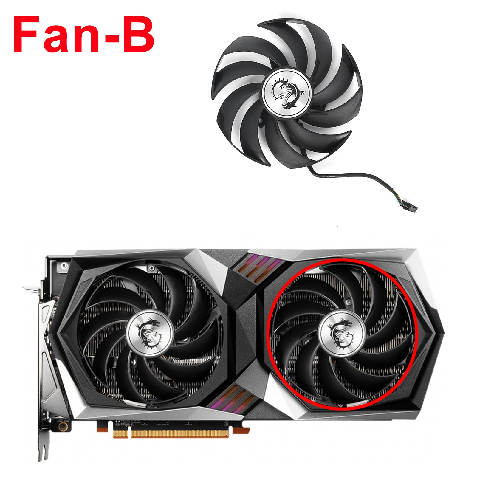 95mm PLD10010B12HH 12V 0.4A RTX 3060 Ti Gaming Graphics Card