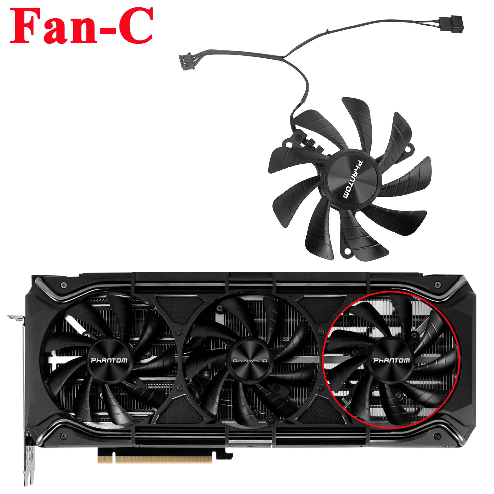 Graphics Card Fan For Gainward RTX 3070 3080 3090 Ti Phantom