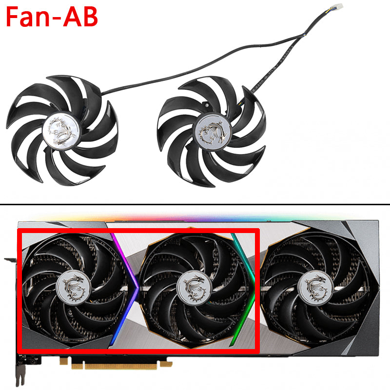 95MM PLD10010B12HH GPU Cooler Fan Replacement For MSI RTX