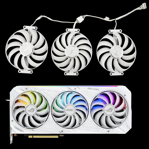 95mm CF1010U12S Video Card Fan For ASUS ROG STRIX RTX 3070 3080 Ti 3090 GAMING White GPU Cooler