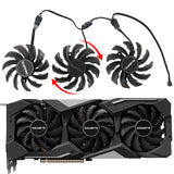 77mm PLD08010S12HH GTX1660 Graphics Card Fan Replacement For Gigabyte GTX 1660 Ti SUPER RX 5500 5600 5700 XT GPU