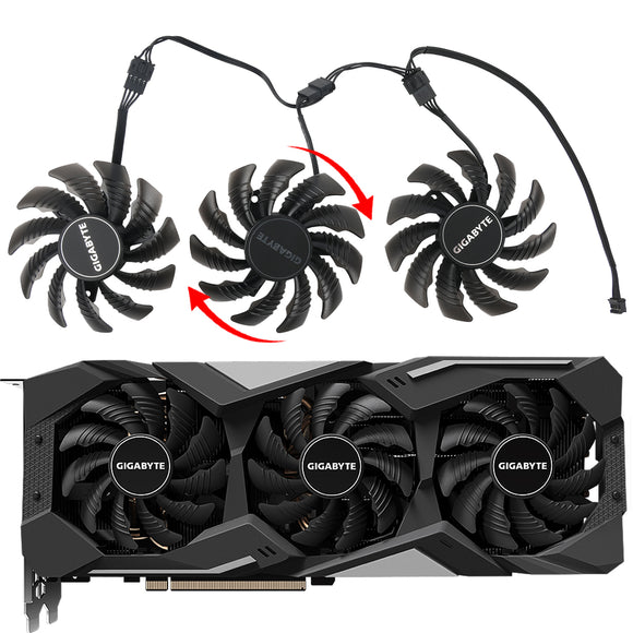 77mm PLD08010S12HH RTX2060 RTX2070 Graphics Card Fan Replacement For Gigabyte RTX 2060 2070 Gaming GPU