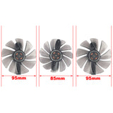 Transparent LED Cooling Fan For Sapphire RX 5700 XT Nitro+ Graphics Card Fan Replacement