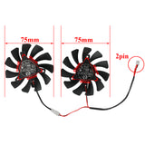 75MM HA8010H12F-Z 2Pin GTX1650 Video Card Cooling Fan For MSI GTX 1650 SUPER VENTUS XS Graphics Card Fans